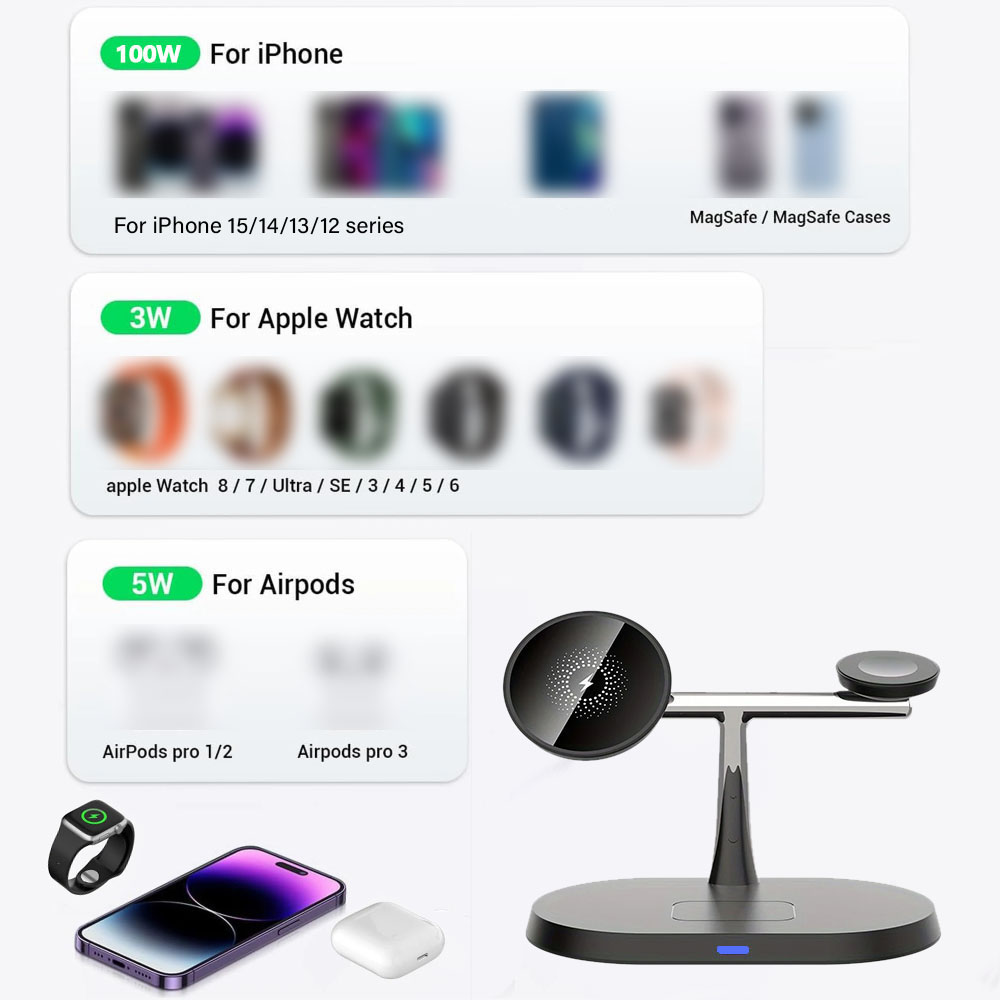3 in 1 Magnetic Wireless Charg - огляд і ціна Wireless Charger Watch
