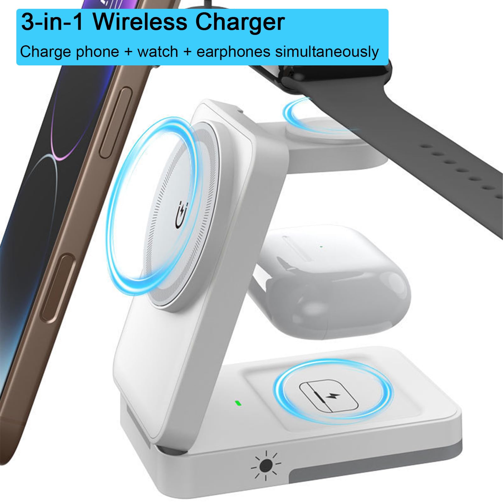 3-in-1 Foldable Wireless Charg - огляд і ціна Smartwatch Ac
