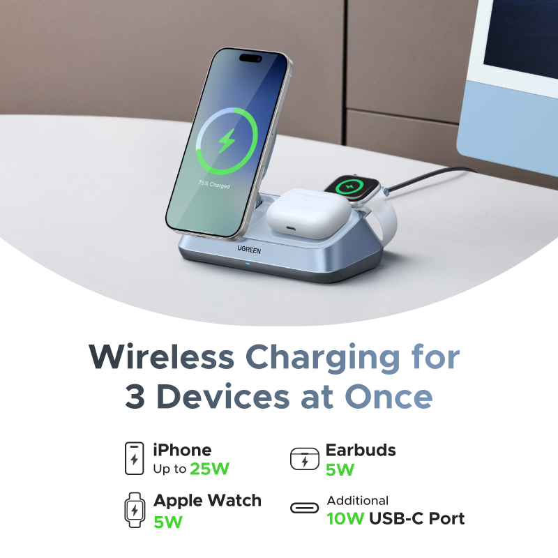 UGREEN Qi2 25W MAX Magnetic Wi - огляд і ціна Wireless Charger Watch