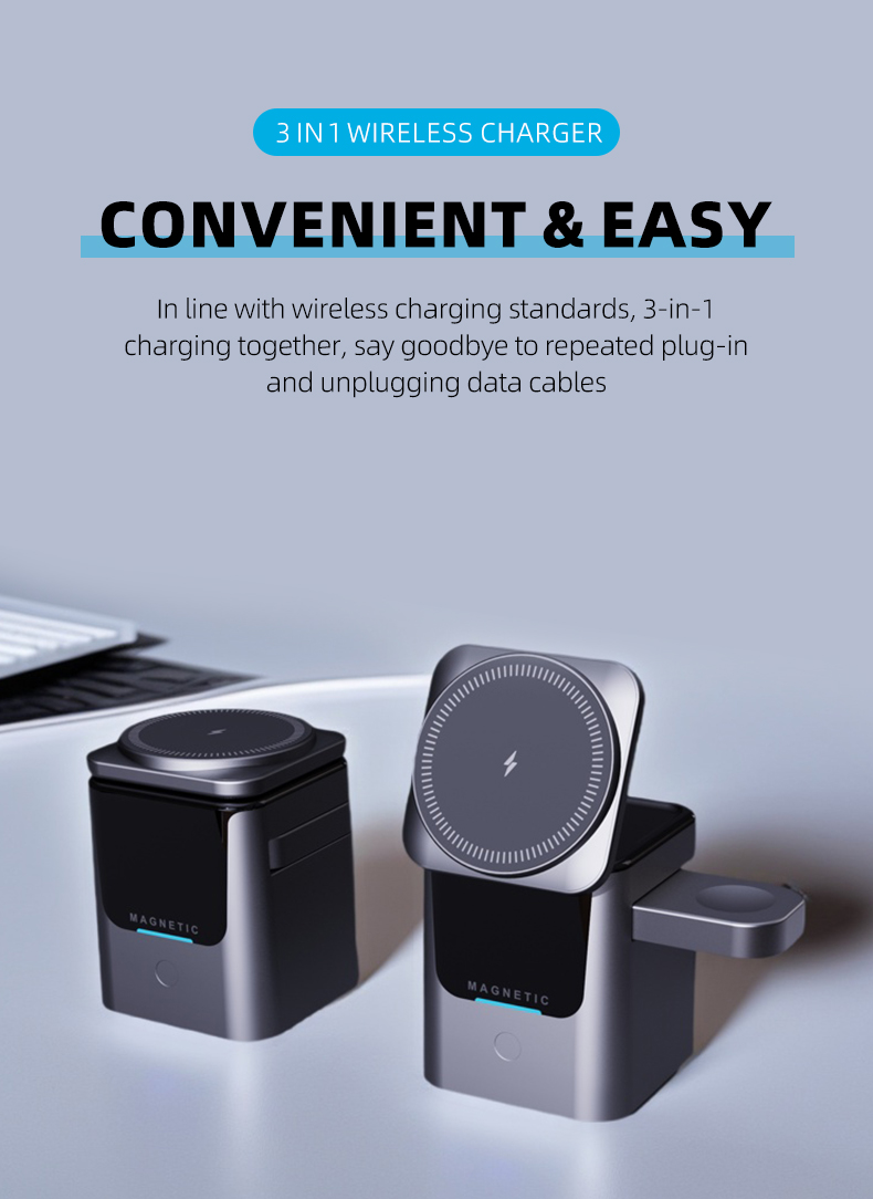 Magnetic 3 in 1 Wireless Charg - огляд і ціна Wireless Charger Watch