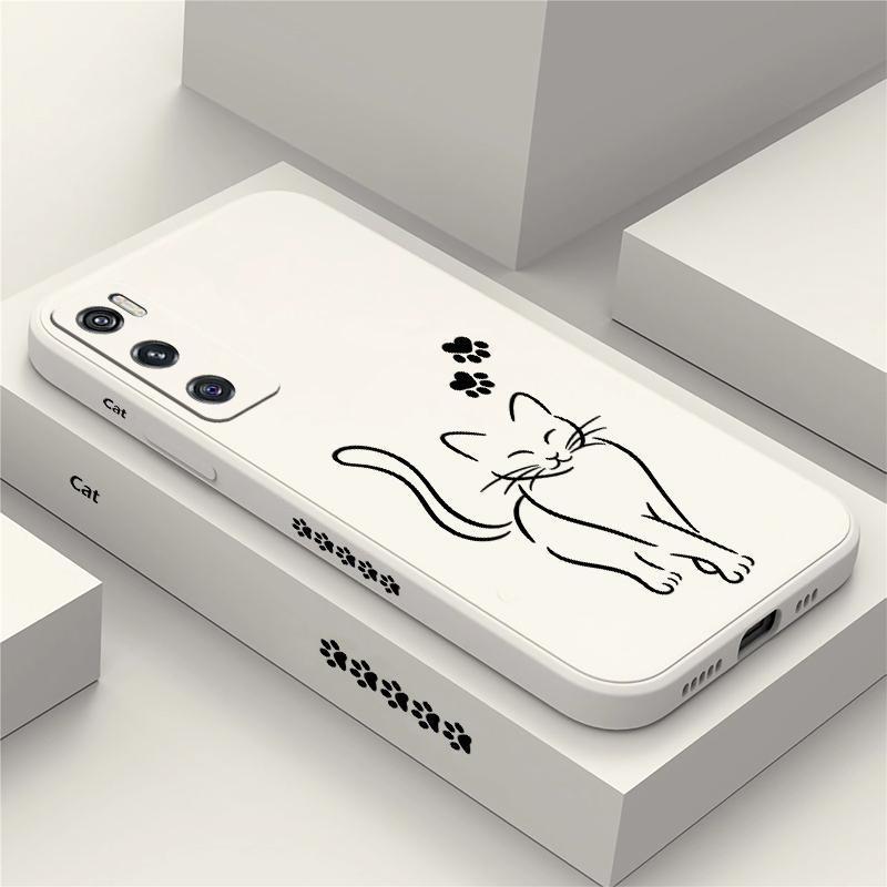 Cute Cat Line Black Phone Case - огляд і ціна Vivo V40