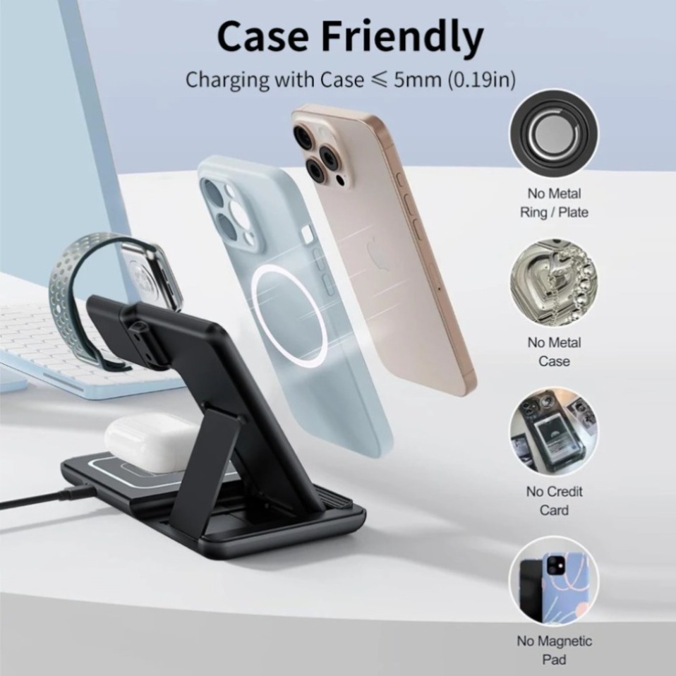 Night LED Light 3 In 1 Wireles - огляд і ціна Wireless Charger Watch
