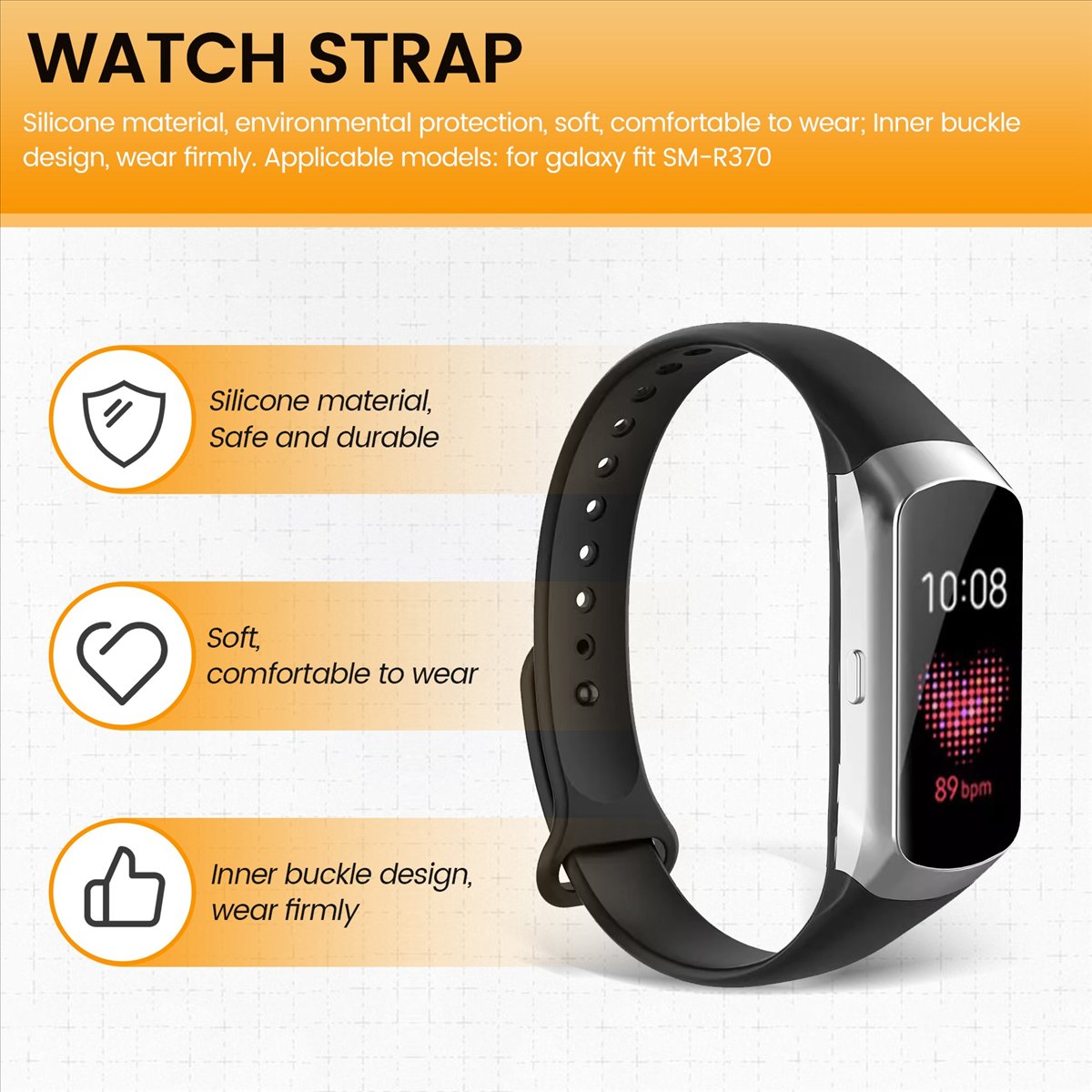 A49T Sport WatchBand Strap for - огляд і ціна Silicone Band Replacement