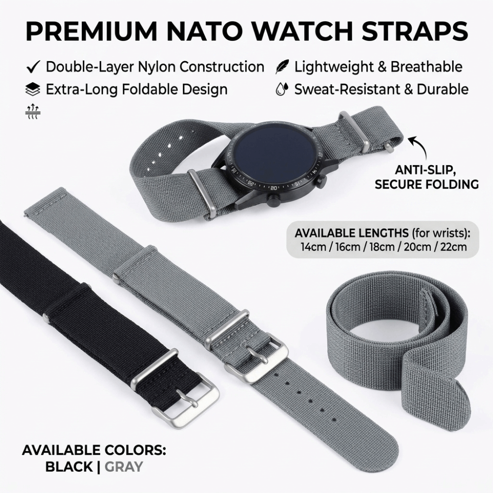 14/16/18/20/22mm NATO Watch Ba - огляд і ціна Nylon Nato Strap